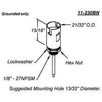 VCC 11-230BN Lamp Holders LPH B6 Candelabra Bayonet INC 12V GRD