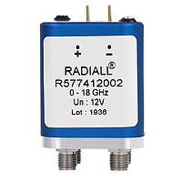 Radiall R577413032 Coaxial Switches DPDT Ramses SMA 18GHz Failsafe 28Vdc Diodes Pins Terminals