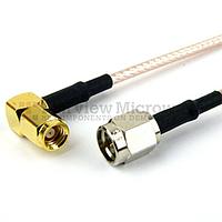 Fairview  FMC0228315 SMA Male to RA SMC Plug Cable RG-316 Coax