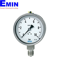 WIKA 232.50(40 Bar(Psi),dial 160,chân đứng 1/2'') Pressure Gauges