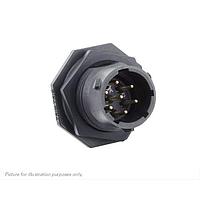 Eaton Souriau-Sunbank UTSX710D7PW32 Receptacles Jam nut receptacle & hold down clips,without backshell, with 7 male PCB contacts, IP68/69K in unmated conditions, keying W