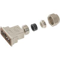 HARTING 09670150539 D-Sub Backshells 15P HOOD TOP ENTRY METALLIZED THRMPLSTC