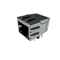 Adam Tech MTJ-88TX1-FSD-PG-D1LH-M81 Modular MODULAR JACK 8P8C RA SG BK SHLD