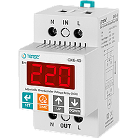 TENSE GKE-40 Digital Adjustable MonoPhase Over and Under Voltage Control Relay (220VAC + N)