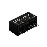 MEAN WELL SPB03C-12 Isolated 36-72Vin 12V25-250mA 3W, EMI FILTER