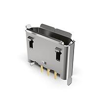 GCT (Global Connector Technology) USB3130-30-A Micro USB Type B Connectors Micro B Skt, Vertical, TH, 30u", With shell stake, T&R
