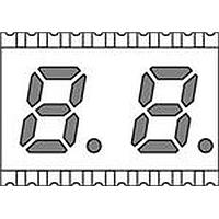 Kingbright ACDA04-41EWA-F01 LED Displays HI EFF RED DIFFUSED 2 DIGITS