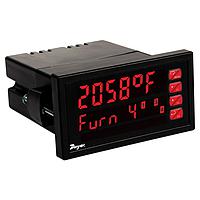 Dwyer LTI-241 Temp Panel Meter, Dual-Line 6-Digit, NEMA 4X, 2-4 Relays, USB Prog (12 to 24 Vac)