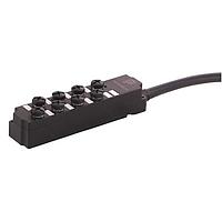 HARTING 090700120101 Sensor Cables / Actuator Cables HARTING Sensor Actuator Box, M8 A-code 3pin, 8 Ports: Master Connection is pre-assembled 5m cable, PUR