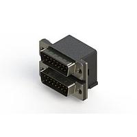 EDAC 661-015-264-001 Dual Port D-Sub Connectors Right-angle Dual Port D-Sub Connector