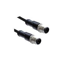 Amphenol LTW M12A10ML-12AML-SDA05 Sensor Cables / Actuator Cables M12 Circular Metric Connector, A Code, Metal, 1.5A, 10 pins, Male Connector, Male Contact, Straight-to-Straight, Screw Thread, Overmolded Double Ended, Length 500mm, IP68 / IP69K