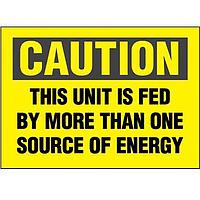 Panduit PPS0305C174A Labels Adhesive Sign, Polyester, 'Caution This.