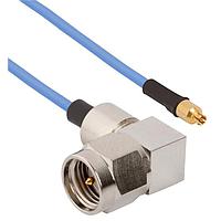 Amphenol SV Microwave FSSMPS-047-MRSMA-120 RF Cable Assemblies SMPS Straight F SMA R/A M 12"Cable