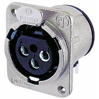 NEUTRIK NC3FDM3-H Receptacles 3P F RECEPT DL3 SER PCBH NICKEL/SILVER