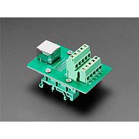 Adafruit 3797 DIN Rail RJ-45 Terminal Block Adapter DIN Rail RJ-45 To Terminal Block Adapter - Right Angle Jack
