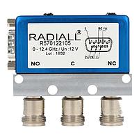 Radiall R570042035 Coaxial Switches SPDT Ramses N 3GHz Latching Indicators 12Vdc Diodes D-sub connector