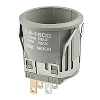 NKK Switches LB16CGG01 Pushbutton Switches SPDT ON-ON GRAY ROUND BODY ONLY