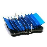 Advanced Thermal Solutions ATS-50250B-C1-R0 Component maxiFLOW Heat Sink with maxiGRIP Attachment, T766, Blue-Anodized, 25x25x7.5mm
