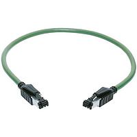 HARTING 09473434010 Ethernet Cables / Networking Cables RJ Industrial RJ45 DualBoot Patch Cable, 4x22/1AWG PVC green, 3.5m
