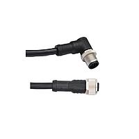 Amphenol LTW MSAP05FL-SAPMR-SDA05 Sensor Cables / Actuator Cables M12 Circular Metric Connector, A Code, Plastic, 4A, 05 pins, Female Connector, Female Contact, Straight-to-Right Angle, Screw Thread, Overmolded Double Ended, Length 500mm, IP68 / IP69K