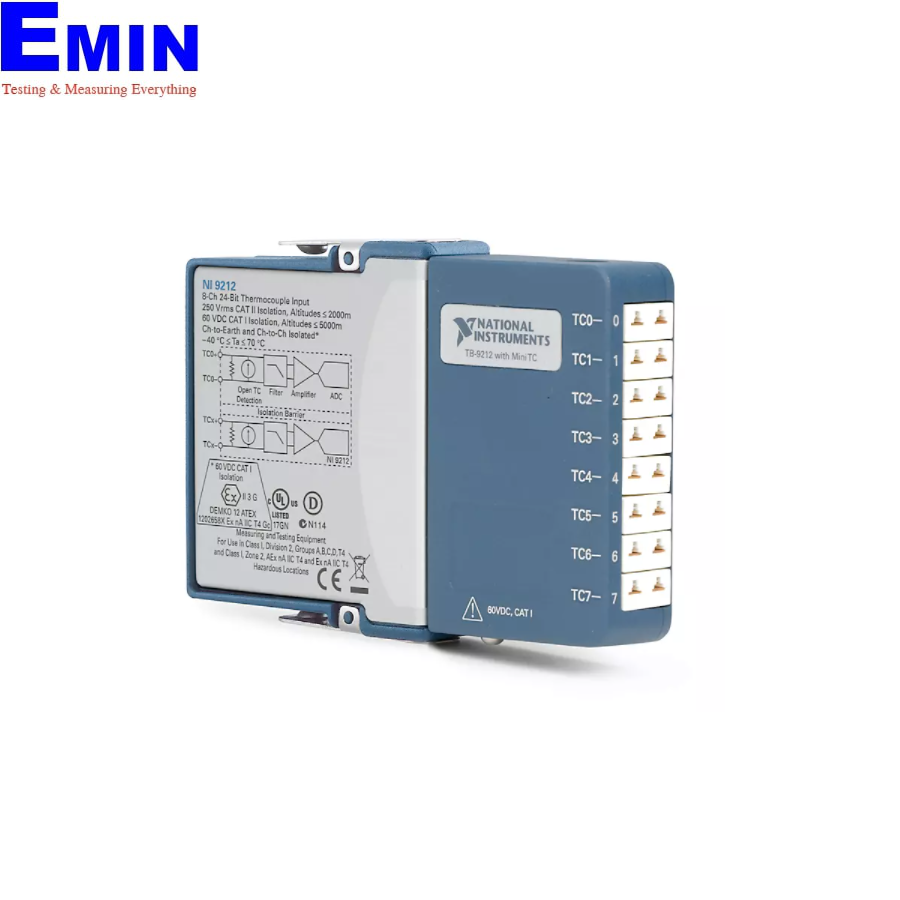 NI NI-9212 C Series Temperature Input Module (8-Channel, 95 S/s/ch,  Miniature Thermocouple (mini-TC)) | EMIN.COM.MM