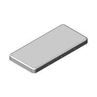 Masach Tech MS405-10C EMI/RFI Shield Cover, Two-Piece 41.1 x 19.5 x 2.8mm Two-piece Drawn-Seamless RF Shield/EMI Shield COVER (CRS)