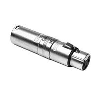 Amphenol Audio AC3F5MW Adapters 5 Pole XLR Metal Shell In Line Adapter Male to Male Pre-wired Nickel Finish