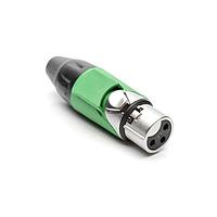 Amphenol Audio AX3F5M-AU Cable Connectors 3P SOCKET F PLUG GLD W GRN MRK SLEEVE
