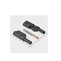 OEM Banana 4mm black 4 mm Male Banana Plug (32A 600V)