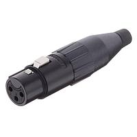 Amphenol Audio AC3FB Cable Connectors 3 Pole XLR Female Cable Connector Stamped Contacts Nickel Finish