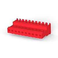 AMP Connectors - TE Connectivity 4-640620-0 Receptacle Housing FEED THRU WO TAB 10P red tin 22 AWG