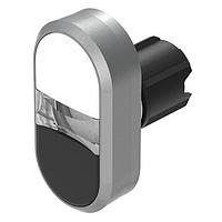 EAO 45-2K31.36V0.000 Switch Actuators Double pushbutton actuator illuminated white-black lenses level with front ring momentary front metal housing plastic