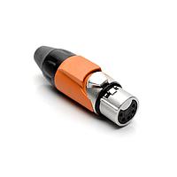 Amphenol Audio AX5F3M-AU Connectors 5P SOCKET F PLUG GLD W ORG MRK SLEEVE