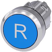 SIEMENS 3SU10500AB500AR0 Flat Button PUSHBUTTON, MOM, BLU, FLUSH
