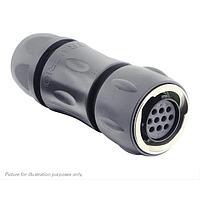 Eaton Souriau-Sunbank UTGX6JC1210SZ Plugs Plug, with cable gland backshell, for 10 female contacts, IP68/69K, keying Z