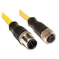 Mueller C5AC11M006 Sensor Cables / Actuator Cables UL Listed, M12 Cordset, 5-Position Male Straight-Female Straight, 22 AWG, 6M