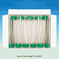 SciLab SL.Tub2087 Tube, w/Green PP cap, 40ml, Φ20 x h190, thick 1.2mm, GL18 screwcap