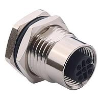 NorComp 860-005-213R001 Connectors IP67 Female M12 Panel Mount 5 Position Straight Dip Solder