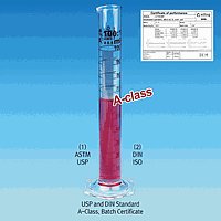 WITEG WI.3715100USP Cylinder-A, ASTM / USP, 1000 / 10.0㎖, accu.±3.00㎖