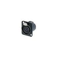 NEUTRIK NC4FD-LX-B Receptacles Recpt DLX 4 pin F solder; black/gold