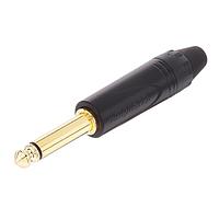 Amphenol Audio QM2PB-AU Phone Connectors 1/4IN PHONE STR MONO BLACK GOLD