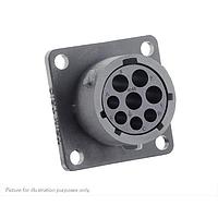 Eaton Souriau-Sunbank UTSX0148S Receptacles Square flange receptacle, without backshell, for 8 female contacts, IP68/69K