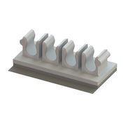 Essentra Components OFHB3-4-19A-RT Optical Fiber Holder Fiber Holder,Adh Mnt,Nat,8x3MM Hold