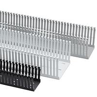 HellermannTyton 181-00150 Slotted Wall Wiring Duct High Density Slotted Wall Wiring Duct, 3" x 5", Non-Adhesive, PVC, Gray, 120ft/Carton