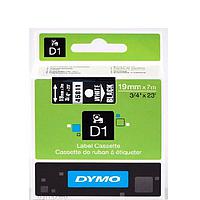 DYMO 63020720 D1 White/Black Tape (19mm x 7m)
