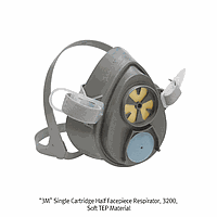 3M 3M.03.5211 Respirator, Half Facepiece, Single Cartridge, HF-50