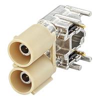 Rosenberger 59S2MB-40MT5-I PCB Connectors PlugPCBoardSolderPns Right Angle I Beige
