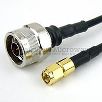Fairview FMC0102200LF N Male to SMA Male Cable LMR-200 Coax and RoHS Compliant