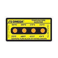 OMEGA 4B-A-375-30 Non-Reversible, Four point Horizontal Temperature Label (450 °F)