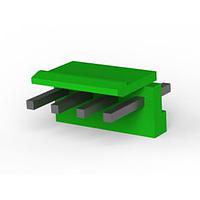 AMP Connectors - TE Connectivity 6-1123723-4 Shrouded 3.96 EP HDR ASSY 4P(GREEN)
